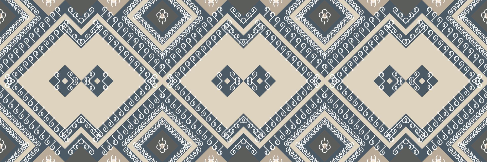 Ikat Seamless Pattern  ikat triangle batik textile seamless pattern digital vector design for Print saree Kurti Borneo Fabric border brush symbols swatches stylish