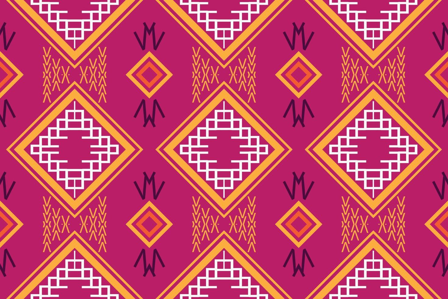 Ethnic Pattern vector. Ikat Seamless embroidery, Ikat Seamless folk embroidery, Ikat Seamless folk embroidery, Geometric ethnic pattern traditional Design It is a pattern created by combining vector