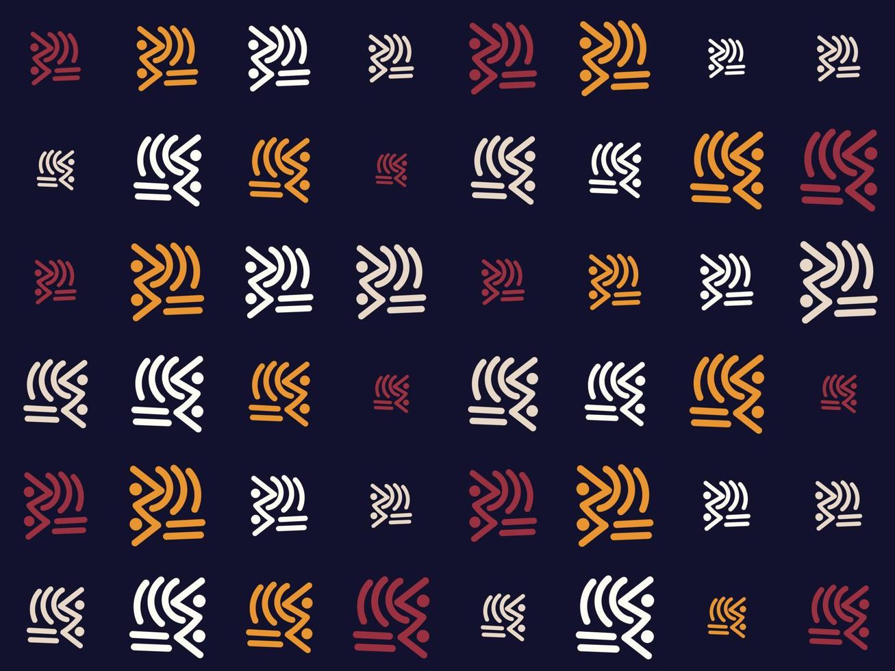 Freehand Sketch checker pattern. Aztec fabric Seamless Pattern Design Geometric boho texture vector illustrations background.