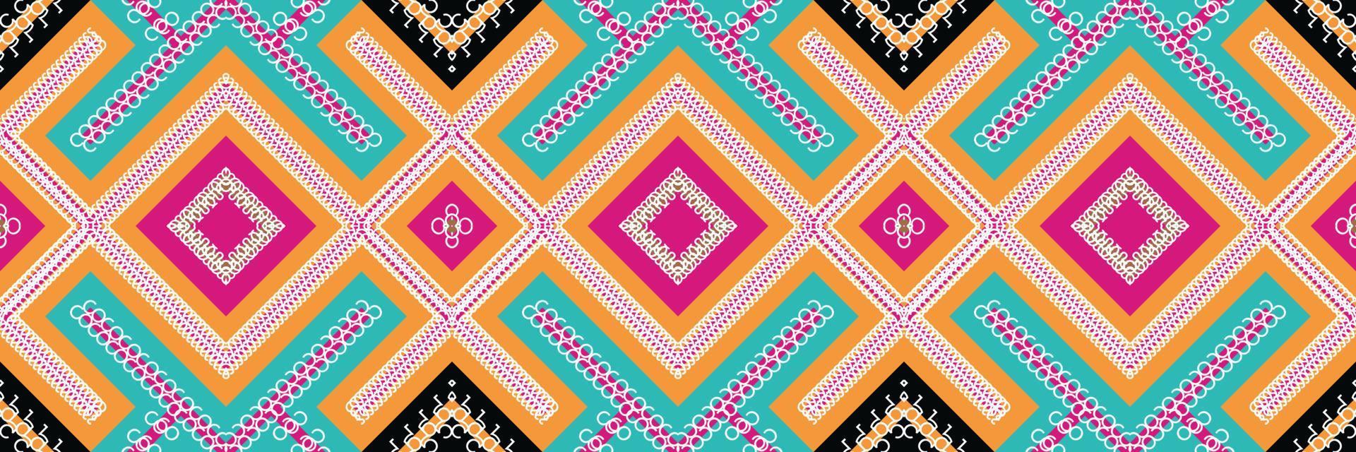 Ethnic Aztec Ikat Seamless Pattern Textile ikat design seamless pattern digital vector design for Print saree Kurti Borneo Fabric Aztec brush symbols swatches designer