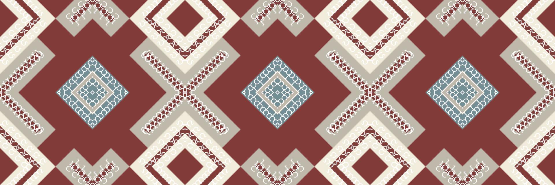 Ikat Seamless Pattern  ikat vector batik textile seamless pattern digital vector design for Print saree Kurti Borneo Fabric border brush symbols swatches stylish