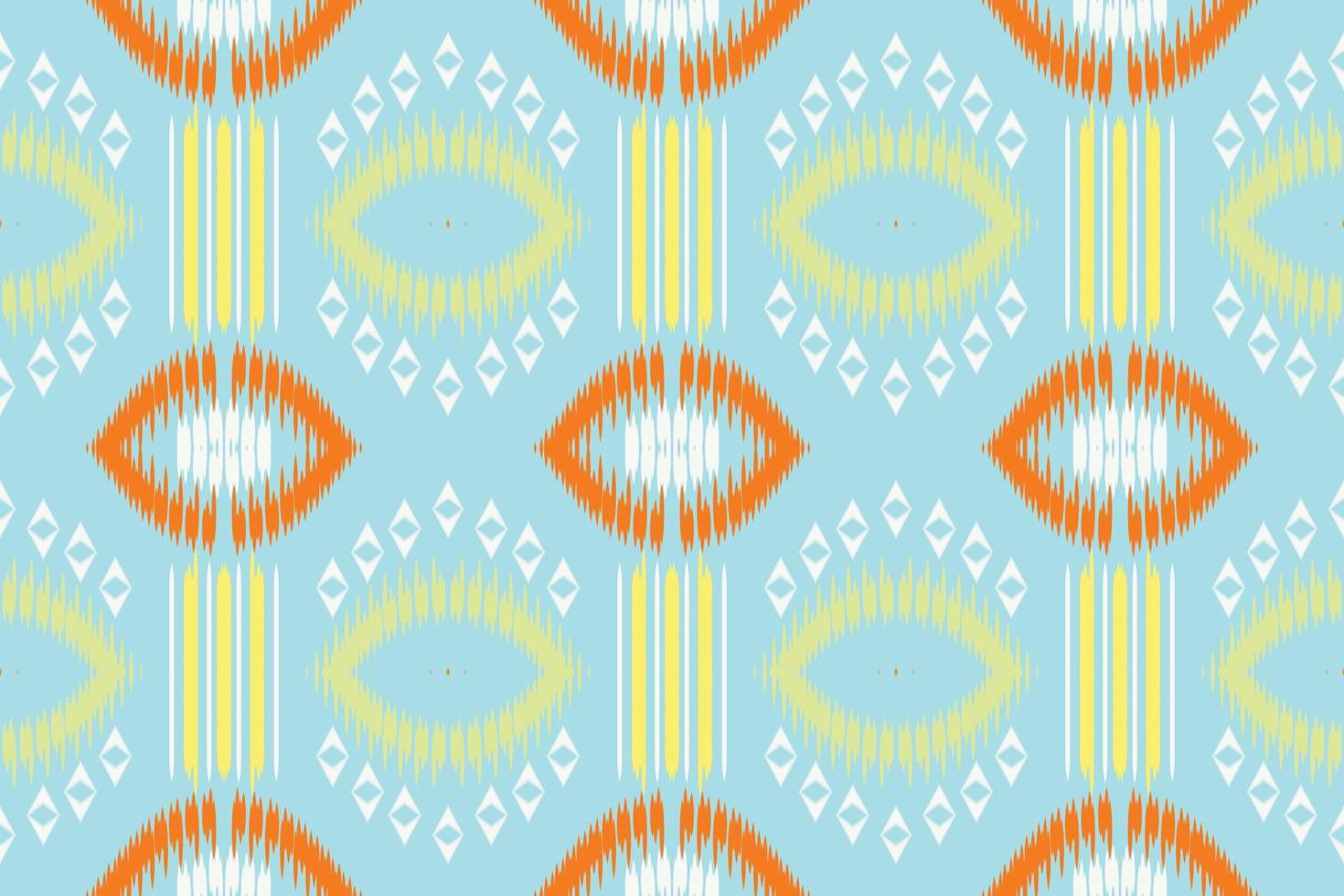 étnico ikat triángulo batik textil de patrones sin fisuras diseño vectorial digital para imprimir saree kurti borneo borde de tela símbolos de pincel muestras ropa de fiesta vector