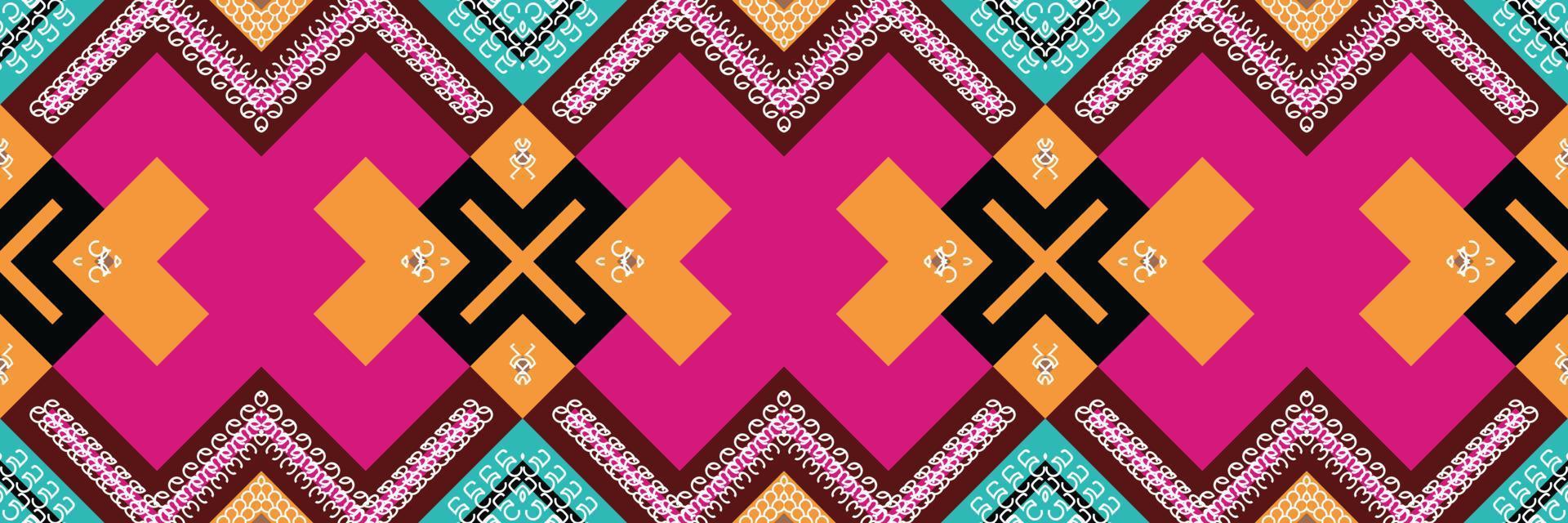 étnico azteca ikat patrón sin costuras textil ikat flor patrón sin costuras diseño de vector digital para imprimir saree kurti borneo tela azteca cepillo símbolos muestras algodón