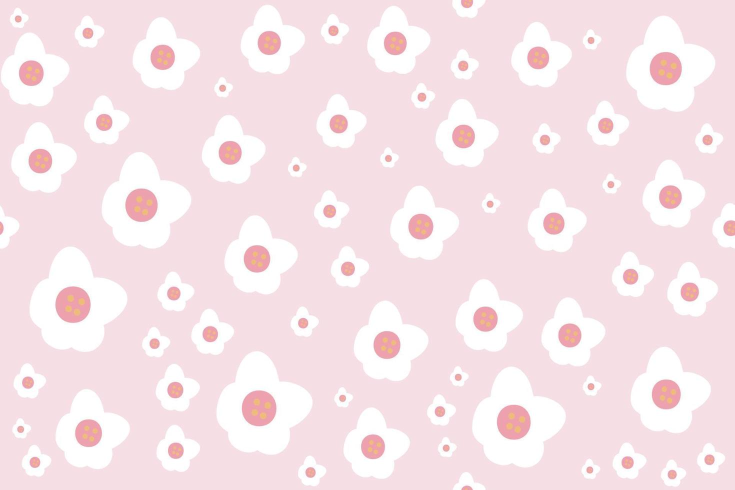 Romantic Flower seamless patterns vector illustration design It's a form created by freehand merging. Create beautiful fabric patterns designed for print used in the ,wallpaper,paper,fabric,