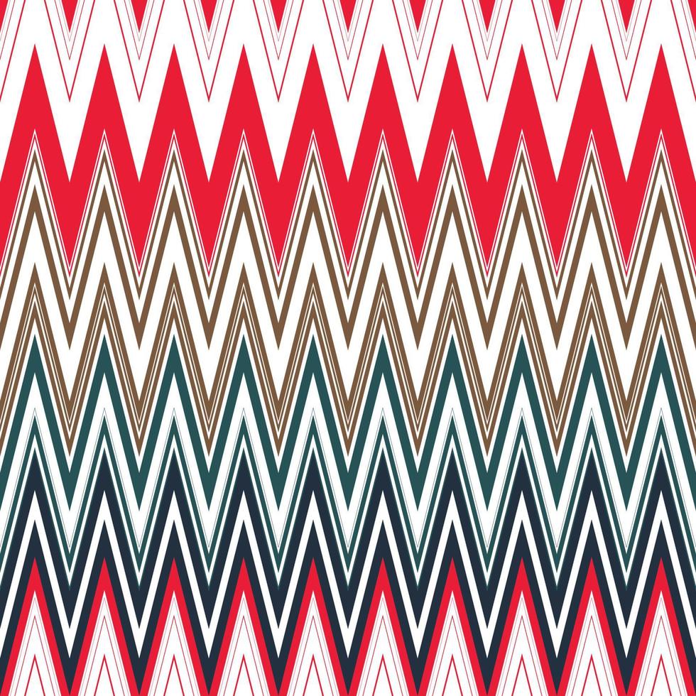 Vintage popular zigzag chevron pattern digital art print summer party backdrop design vector