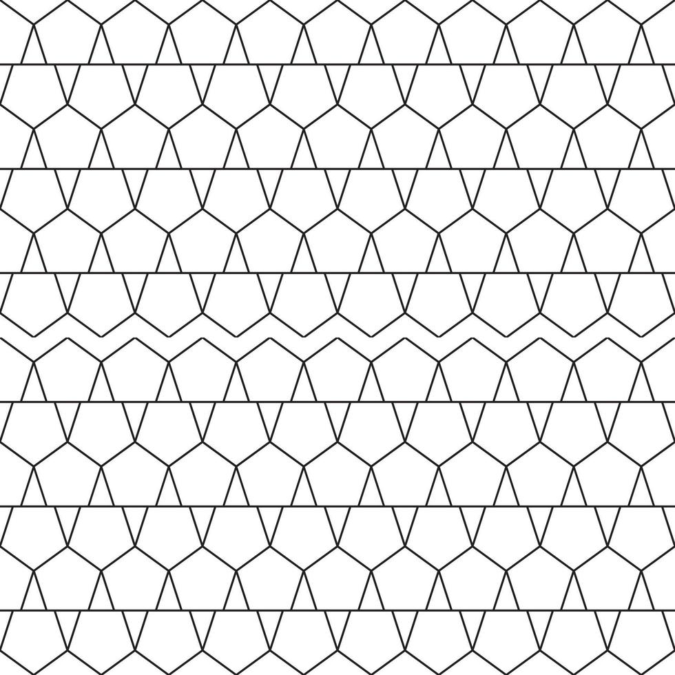 Mosaico de patrón geométrico transparente editable con arte de línea de espiga vector