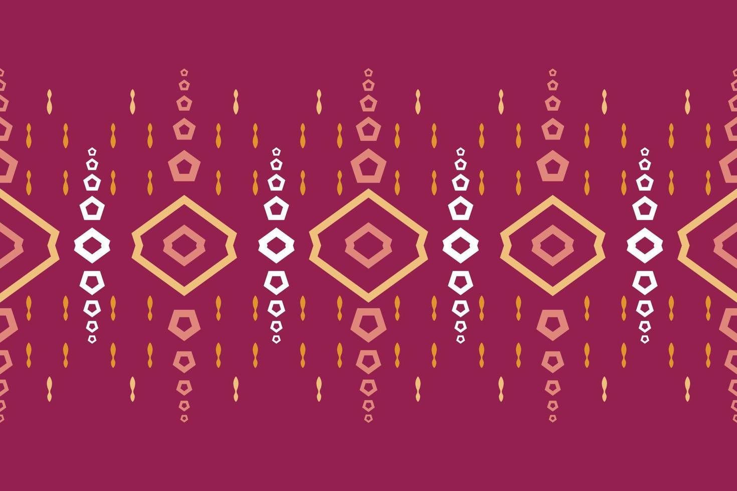 Ethnic border Ikat Seamless Pattern Textile ikat flower seamless pattern digital vector design for Print saree Kurti Borneo Fabric border brush symbols swatches designer