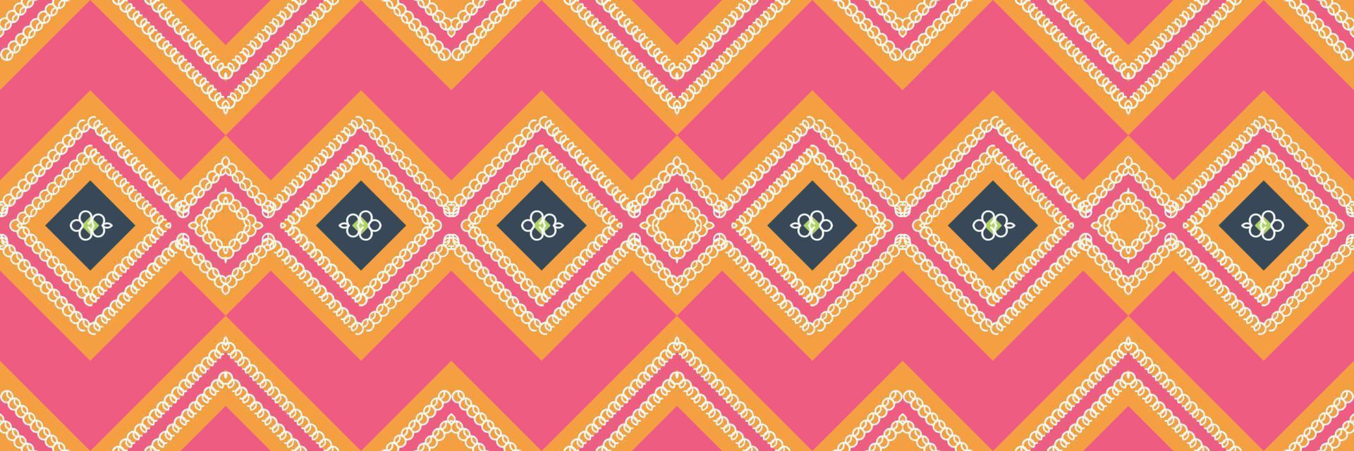 Ikat Indian ethnic pattern. traditional pattern African art It is a pattern created by combining geometric shapes. Design for print. Using in the fashion industry. vector