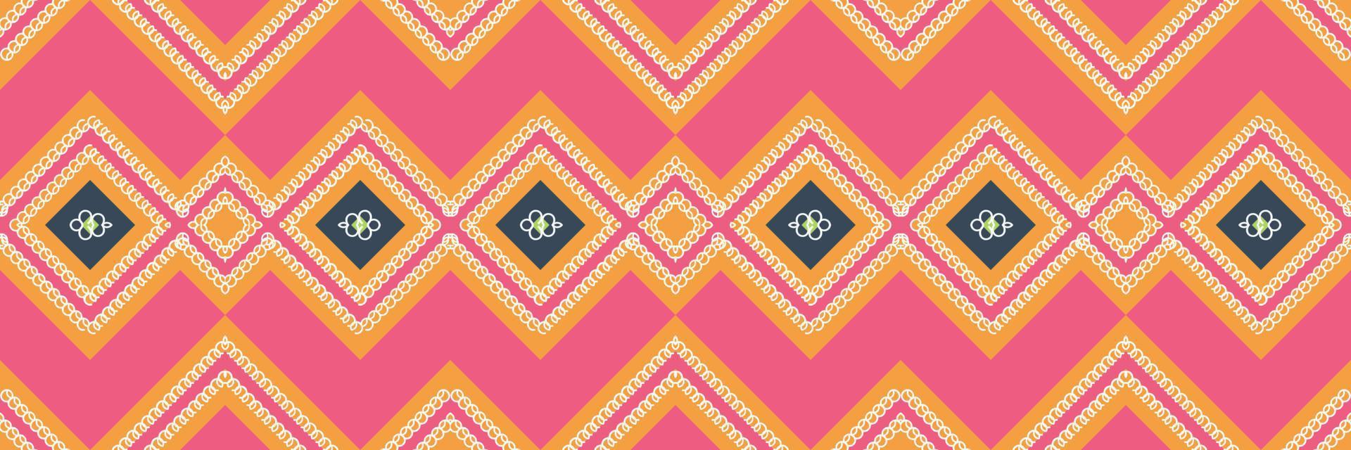 Ikat Indian ethnic pattern. traditional pattern African art It is a pattern created by combining geometric shapes. Design for print. Using in the fashion industry. vector