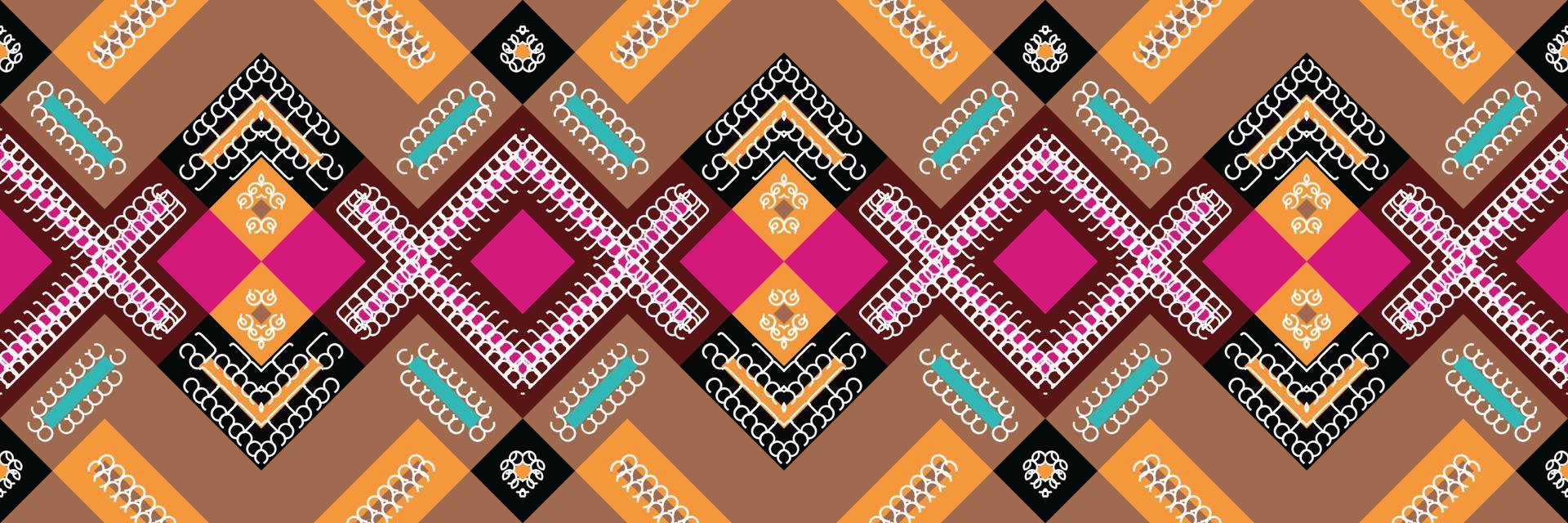 Ethnic Aztec Ikat Seamless Pattern Textile ikat floral seamless pattern digital vector design for Print saree Kurti Borneo Fabric Aztec brush symbols swatches designer