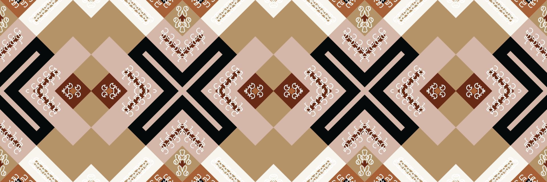 Ethnic Aztec Ikat Seamless Pattern Textile ikat flower seamless pattern digital vector design for Print saree Kurti Borneo Fabric Aztec brush symbols swatches stylish