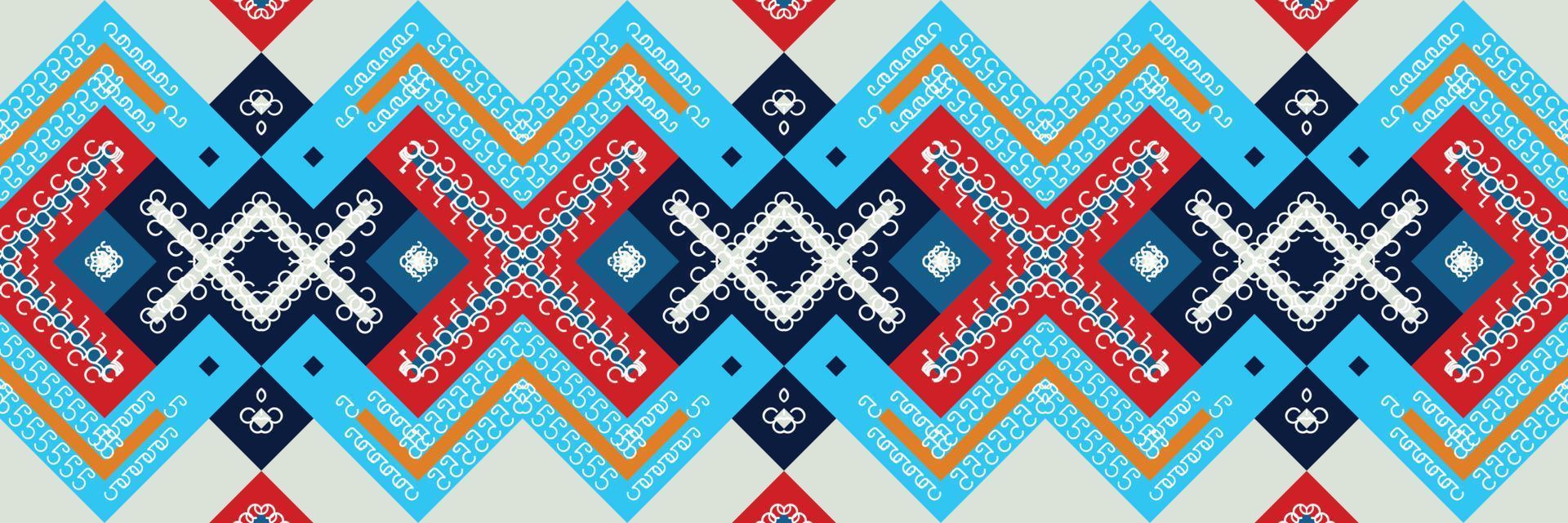 Pattern simple ethnic design in the Philippines. traditional patterned old saree dress design It is a pattern created by combining geometric shapes. Design for print. Using in the fashion industry. vector