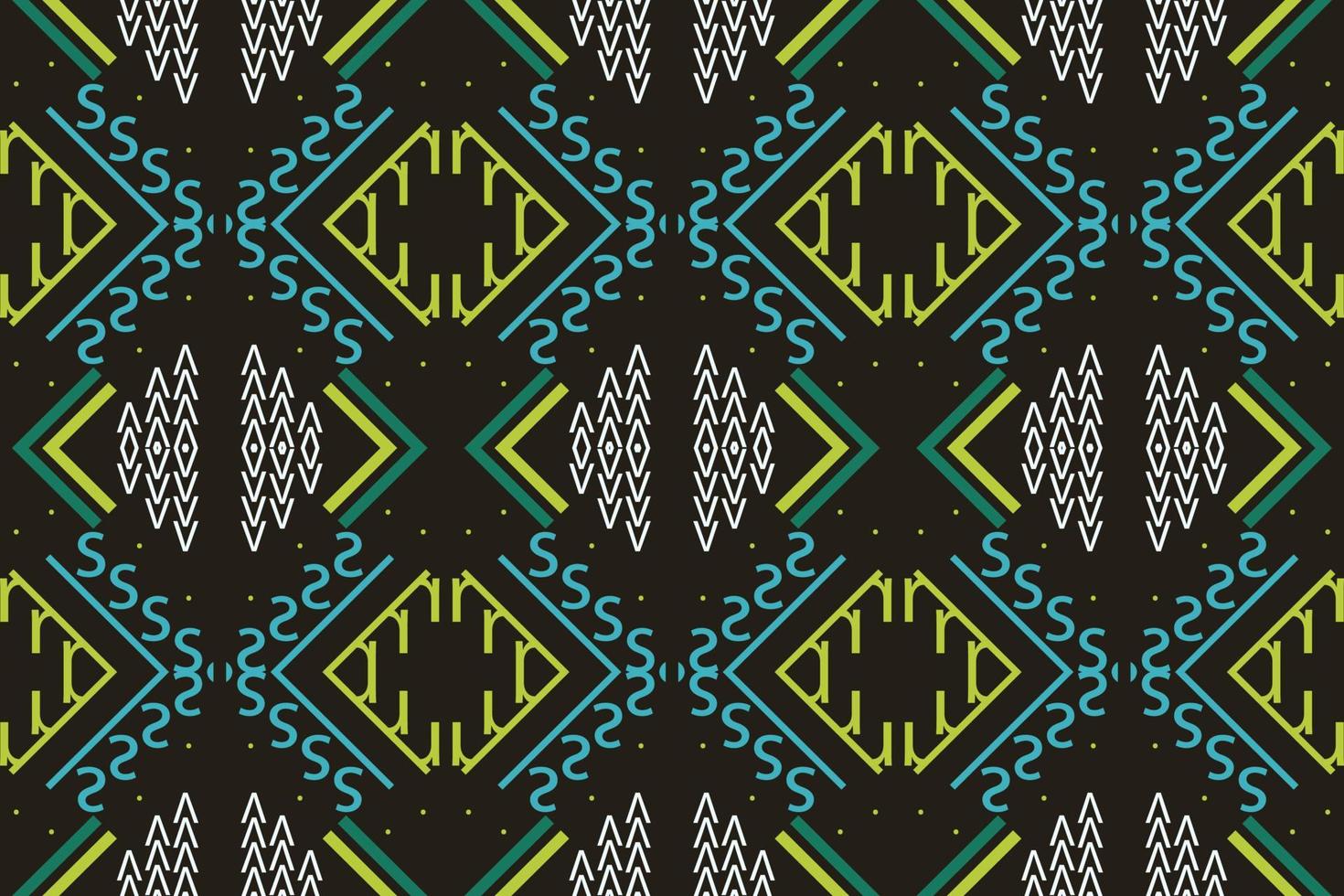 Ethnic Aztec Ikat Seamless Pattern Textile Filipino ikat seamless pattern digital vector design for Print saree Kurti Borneo Fabric Aztec brush symbols swatches designer