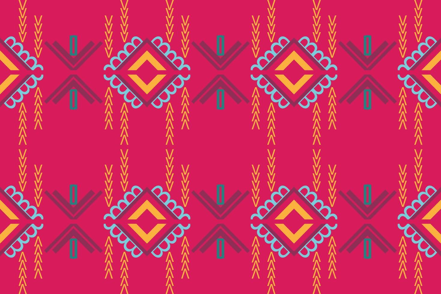 fondo de patrón étnico. diseño de vestido de sari antiguo estampado tradicional es un patrón creado mediante la combinación de formas geométricas. diseño para imprimir. utilizando en la industria de la moda. vector