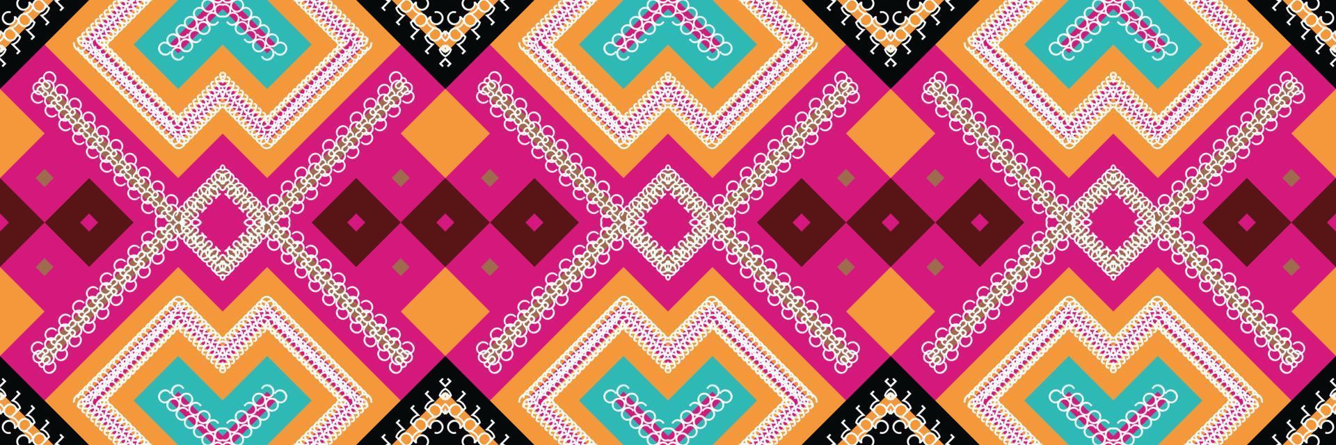 étnico azteca ikat patrón sin costuras textil ikat chevron patrón sin costuras diseño de vector digital para imprimir saree kurti borneo tela azteca cepillo símbolos muestras elegante