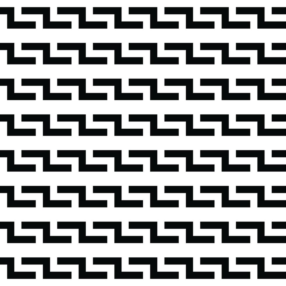 Abstract Monochrome Minimalist vector seamless pattern. Minimalist stylish abstract texture. Repeating geometric braided lines from rectangular tiles.