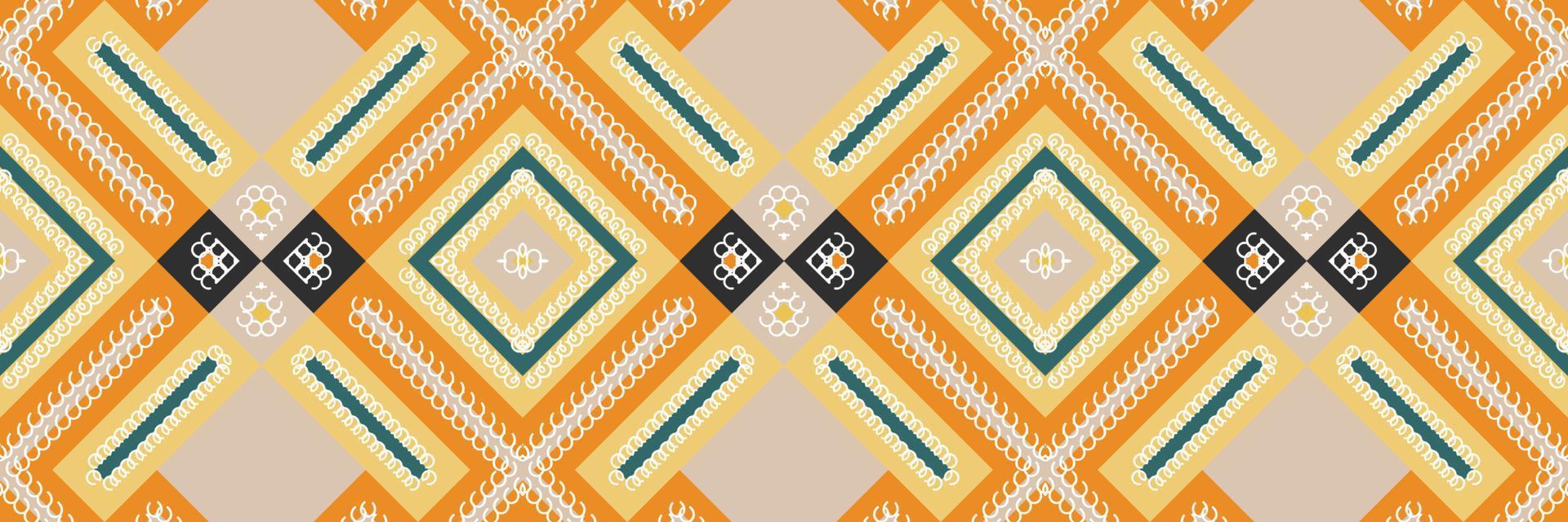 patrón de diseño étnico indio. fondo patrón tradicional es un patrón creado mediante la combinación de formas geométricas. diseño para imprimir. utilizando en la industria de la moda. vector