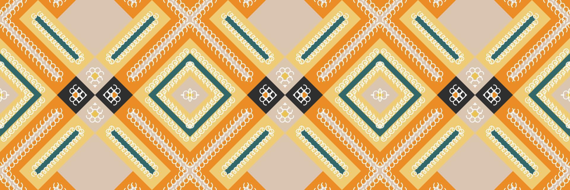 Indian ethnic design pattern. traditional pattern background It is a pattern created by combining geometric shapes. Design for print. Using in the fashion industry. vector