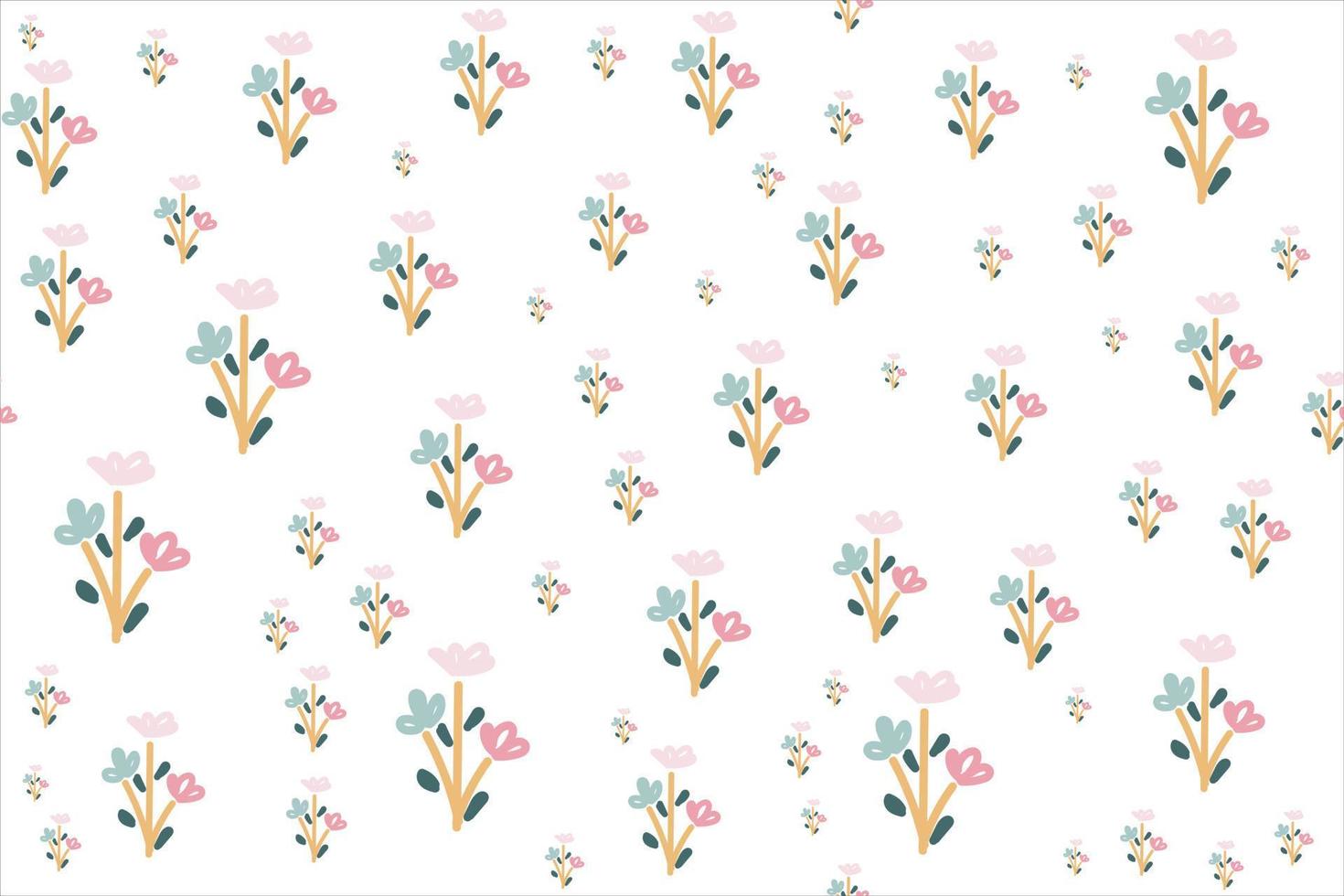 Beauty botanical flower seamless patterns vector ornament design It's a form created by freehand merging. Create beautiful fabric patterns designed for print used in the ,wallpaper,paper,fabric,