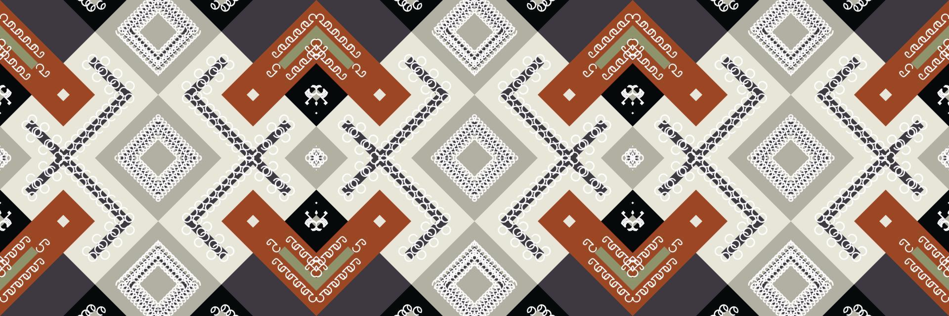 Ikat Seamless Pattern  ikat stripes batik textile seamless pattern digital vector design for Print saree Kurti Borneo Fabric border brush symbols swatches stylish