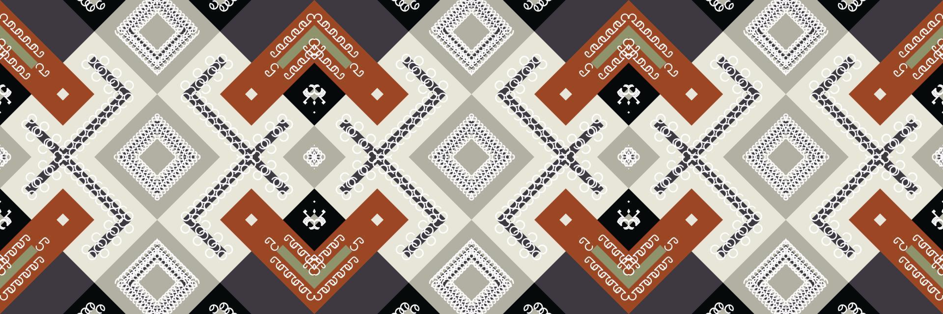 patrón sin costuras ikat rayas ikat batik textil patrón sin costuras diseño de vector digital para imprimir saree kurti borneo borde de tela símbolos de pincel muestras elegantes