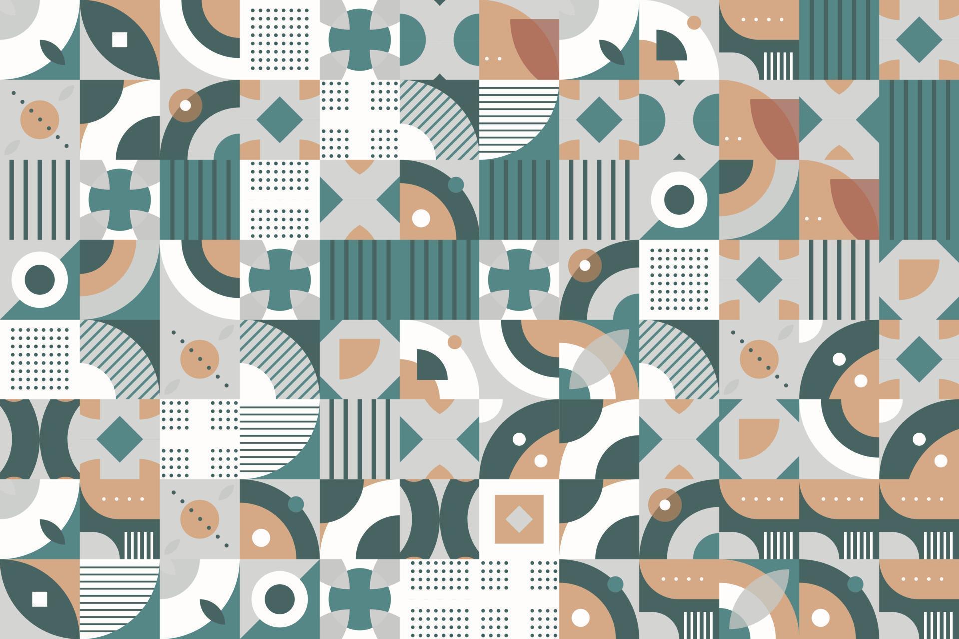 Trendy Modern geometrical shapes seamless pattern It consists of a polyhedron such as a circle