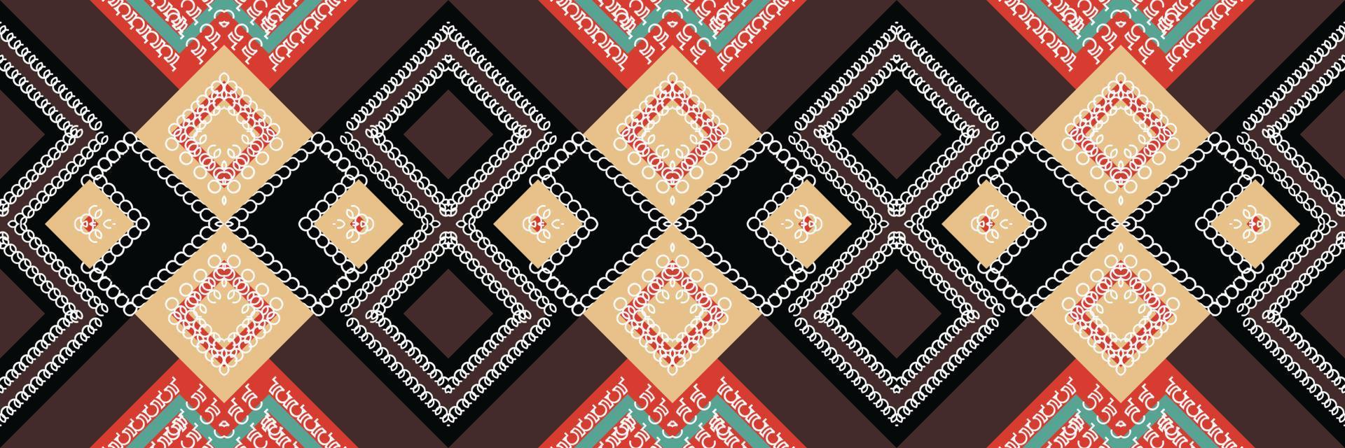patrón étnico tribal. diseño de patrón étnico tradicional es un patrón creado mediante la combinación de formas geométricas. diseño para imprimir. utilizando en la industria de la moda. vector