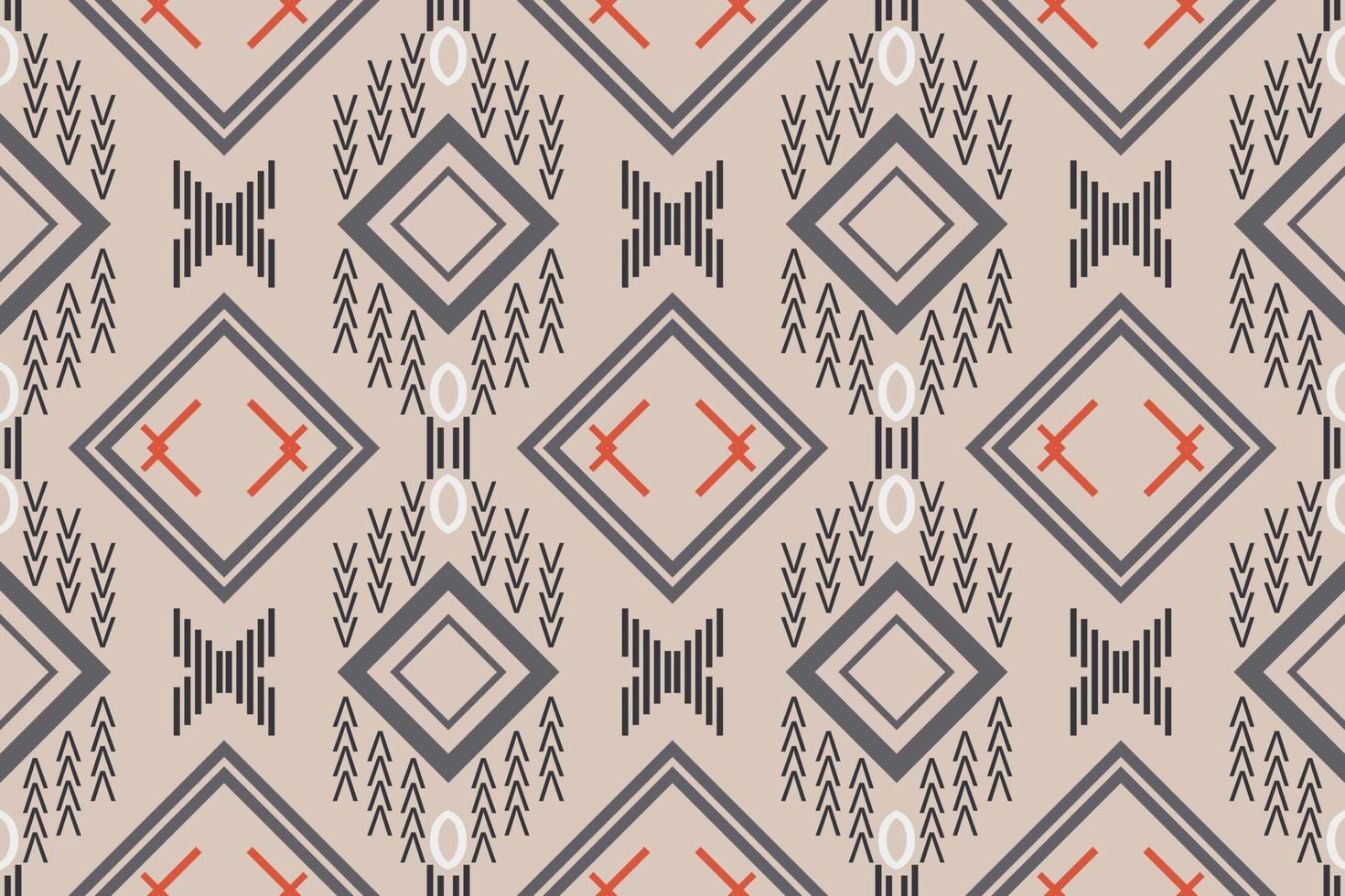 Ethnic Pattern vector. Ikat Seamless embroidery, traditional pattern African art It is a pattern created by combining geometric shapes. Design for print. Using in the fashion industry. vector