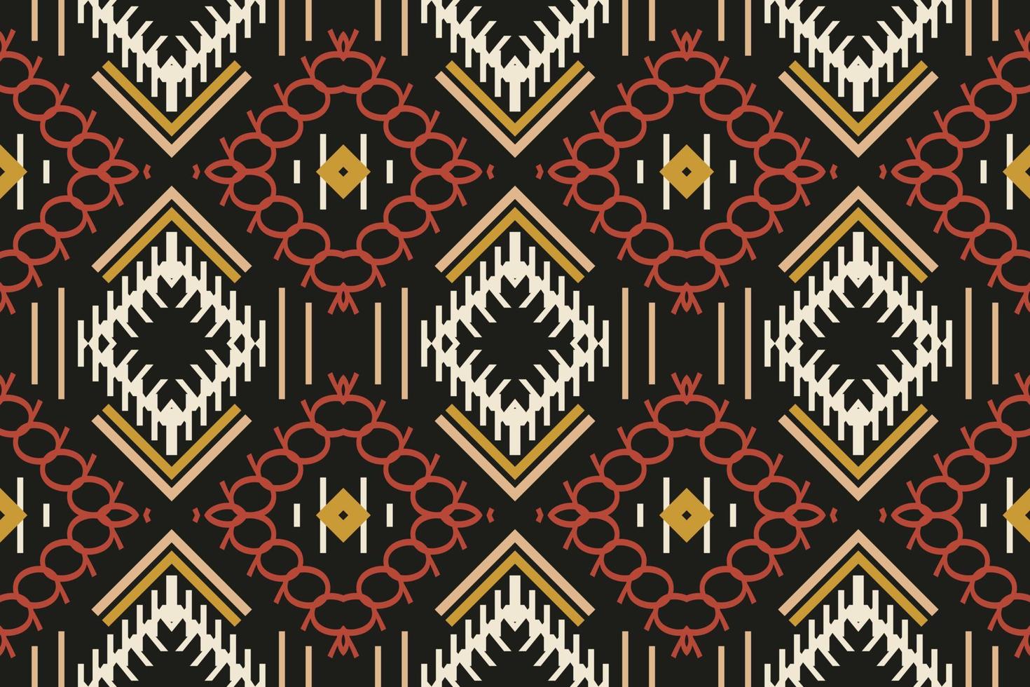 Ethnic Pattern. Ikat Seamless folk embroidery,traditional pattern background It is a pattern created by combining geometric shapes. Design for print. Using in the fashion industry. vector