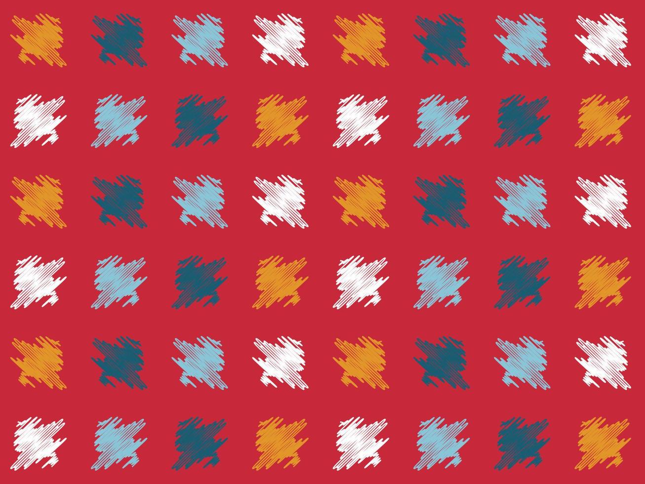 Freehand Pattern fabric prints Square Seamless Pattern Design Uzbek ikat-traditional silk product in Uzbekistan and Central Asia, vector