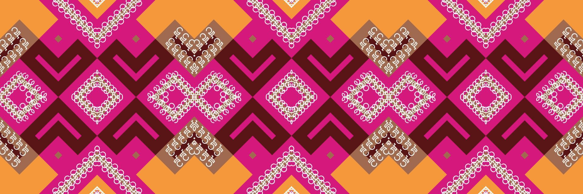 Ethnic Aztec Ikat Seamless Pattern Textile ikat chevron seamless pattern digital vector design for Print saree Kurti Borneo Fabric Aztec brush symbols swatches designer