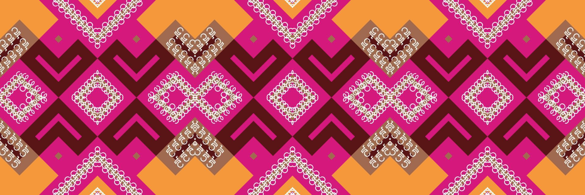 Ethnic Aztec Ikat Seamless Pattern Textile ikat chevron seamless pattern digital vector design for Print saree Kurti Borneo Fabric Aztec brush symbols swatches designer