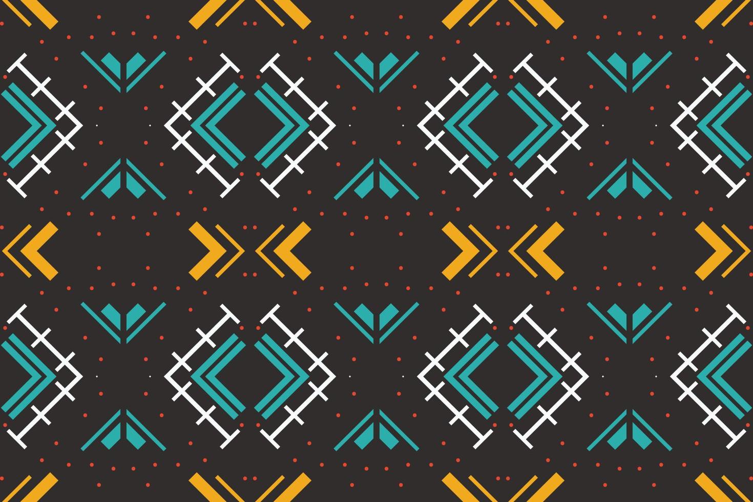 Ethnic Pattern vector. Ikat Seamless embroidery, Ikat Seamless folk embroidery, Ikat Seamless folk embroidery, traditional patterned Native American art It is a pattern created by combining geometric vector