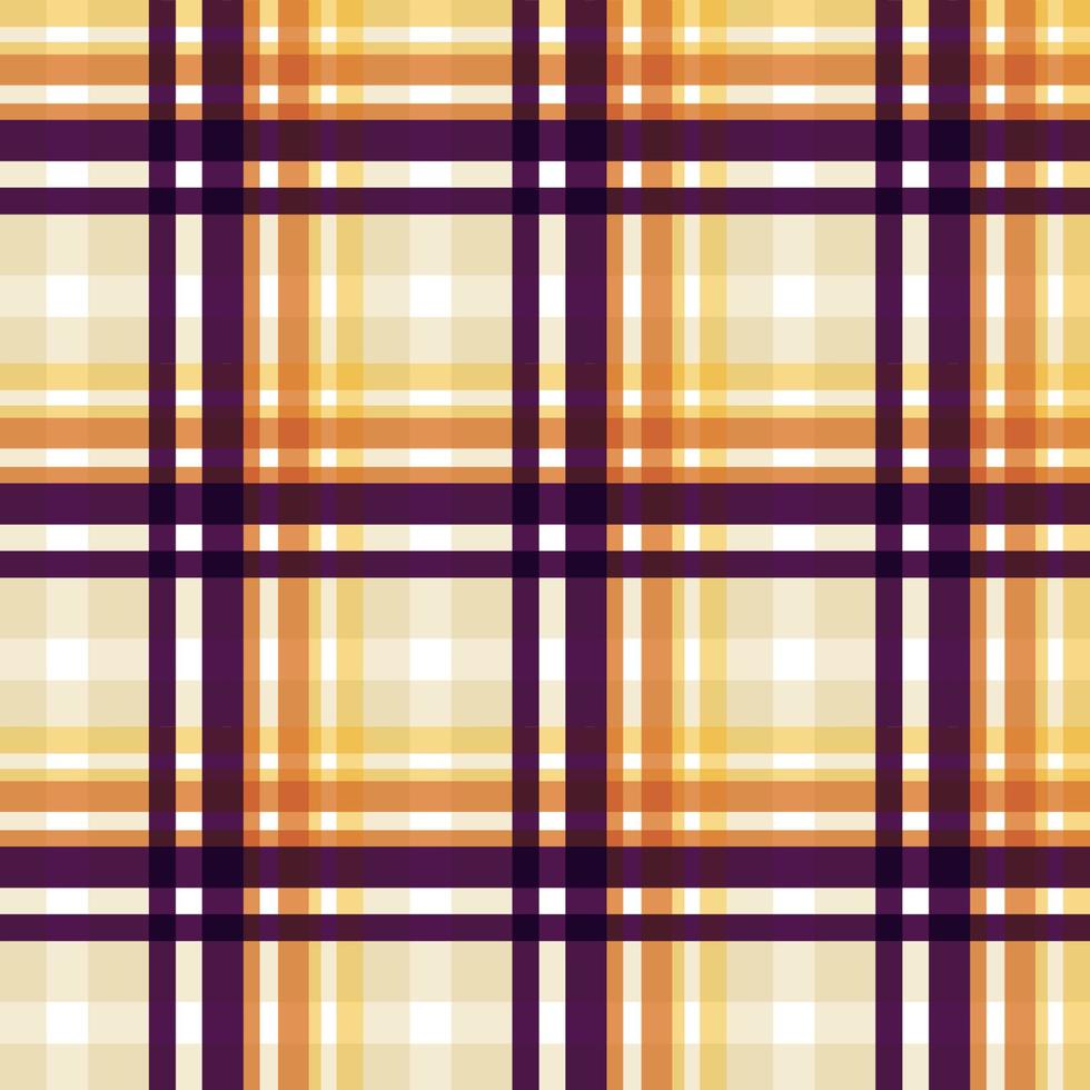 La textura del diseño de la tela a cuadros es una tela estampada que consta de bandas entrecruzadas, horizontales y verticales en varios colores. los tartanes se consideran un icono cultural de Escocia. vector