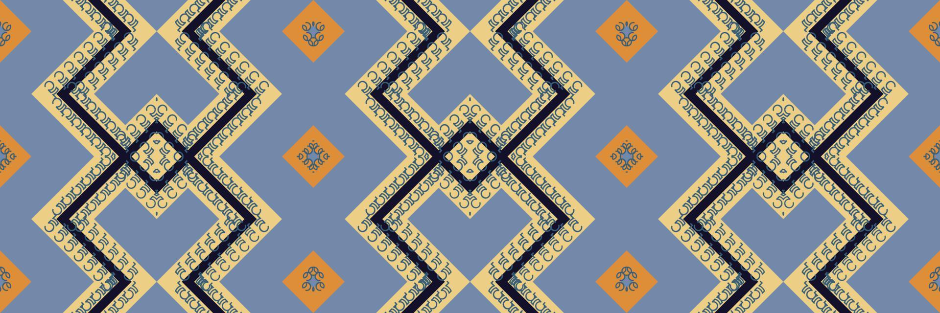 Ikat Indian ethnic pattern. It is a pattern created by combining geometric shapes. Design for print. Using in the fashion industry. vector