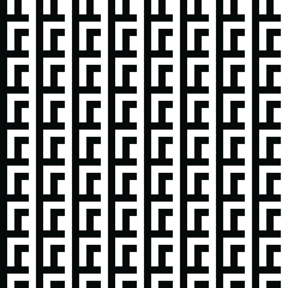 Modern geometric background. Black and White Vector seamless texture. Modern geometric background. Monochrome repeating pattern with broken lines.