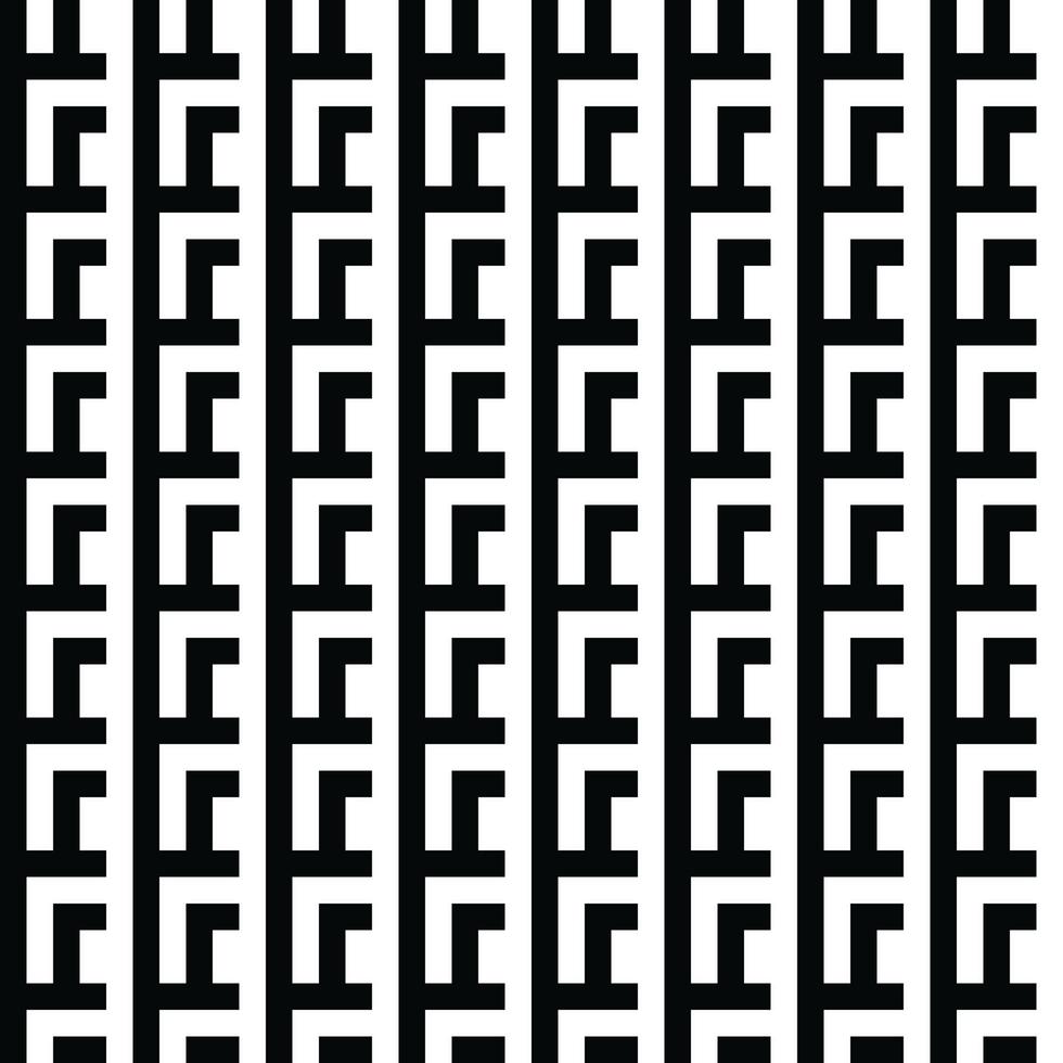 Modern geometric background. Black and White Vector seamless texture. Modern geometric background. Monochrome repeating pattern with broken lines.