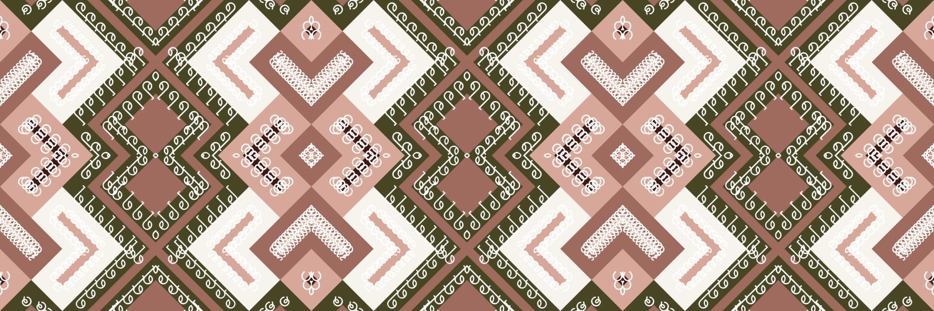 étnico azteca ikat patrón sin costuras textil ikat damasco patrón sin costuras diseño de vector digital para imprimir sari kurti tela de borneo azteca cepillo símbolos muestras algodón