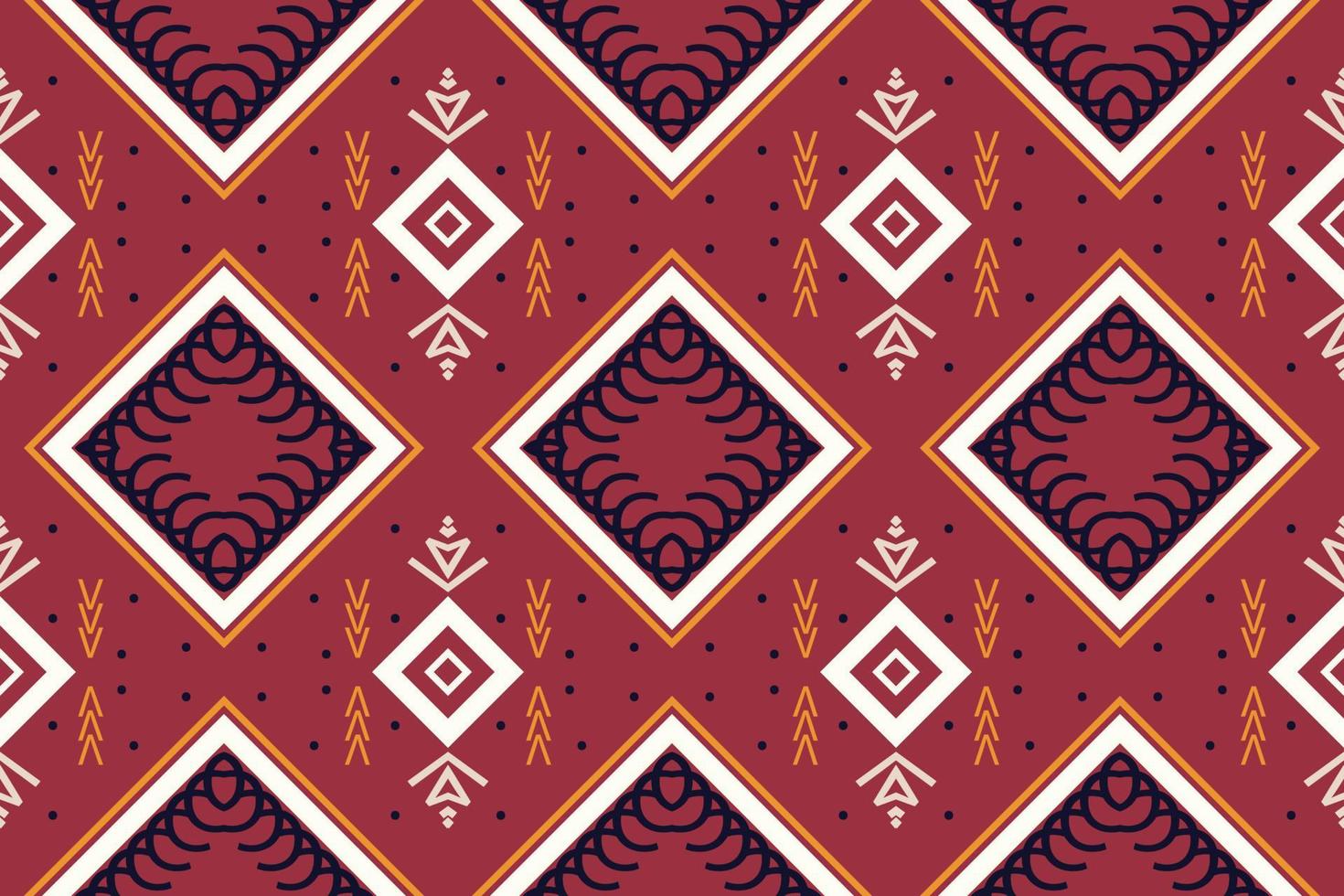 Ethnic Pattern vector. Ikat Seamless embroidery, Ikat Seamless folk embroidery, Ikat Seamless folk embroidery, Traditional ethnic patterns vectors It is a pattern created by geometric shapes.