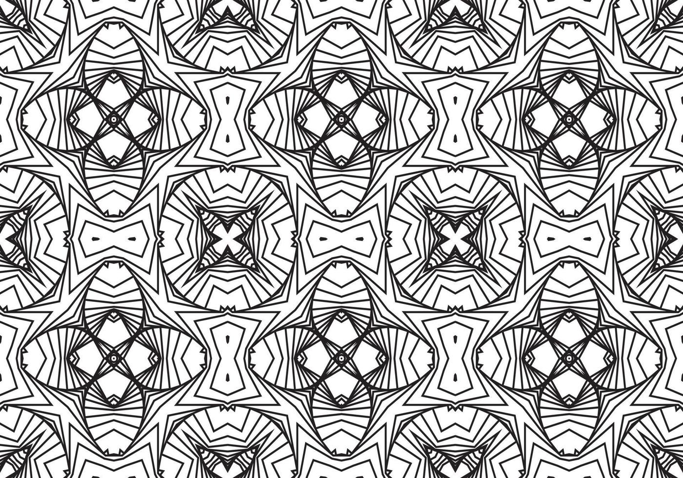 Monochrome 3D curved lines, striped on a white background. Geometric shapes from the black lines. vector