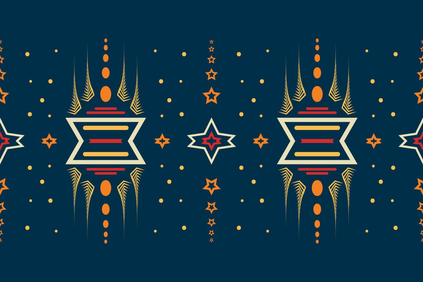Ethnic border Ikat Seamless Pattern Textile ikat stripes seamless pattern digital vector design for Print saree Kurti Borneo Fabric border brush symbols swatches cotton