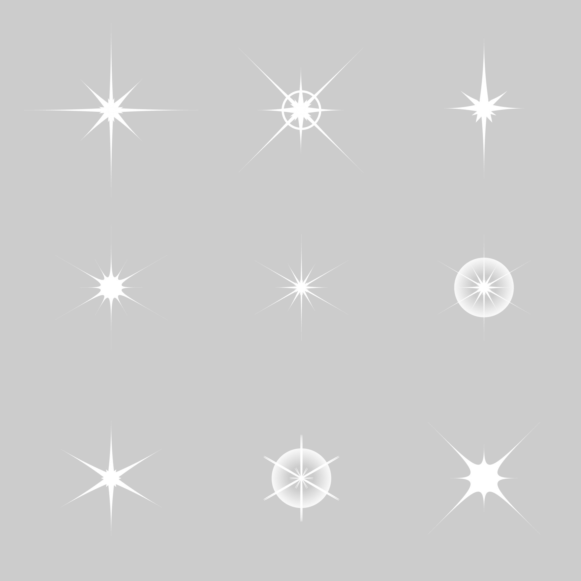 Star bright icon set vector isolated 16157268 Vector Art at Vecteezy