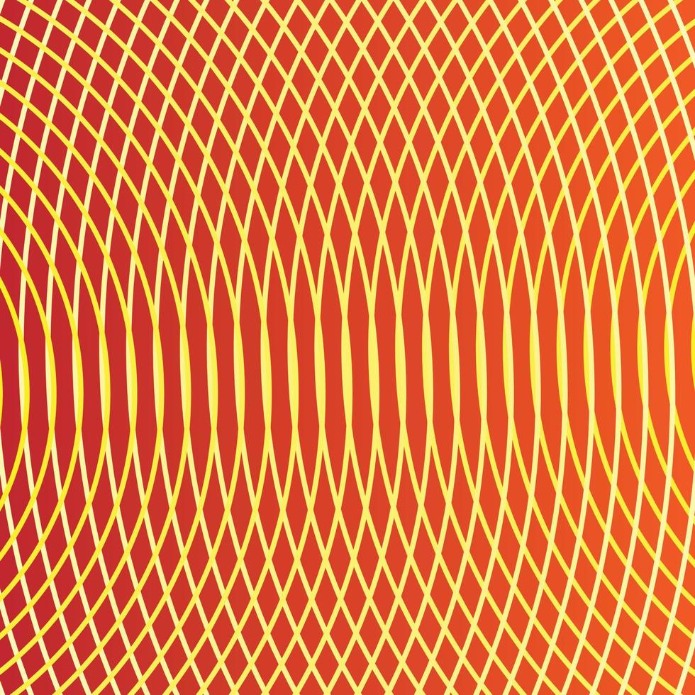 Yellow circle overlap layer art pattern red background vector