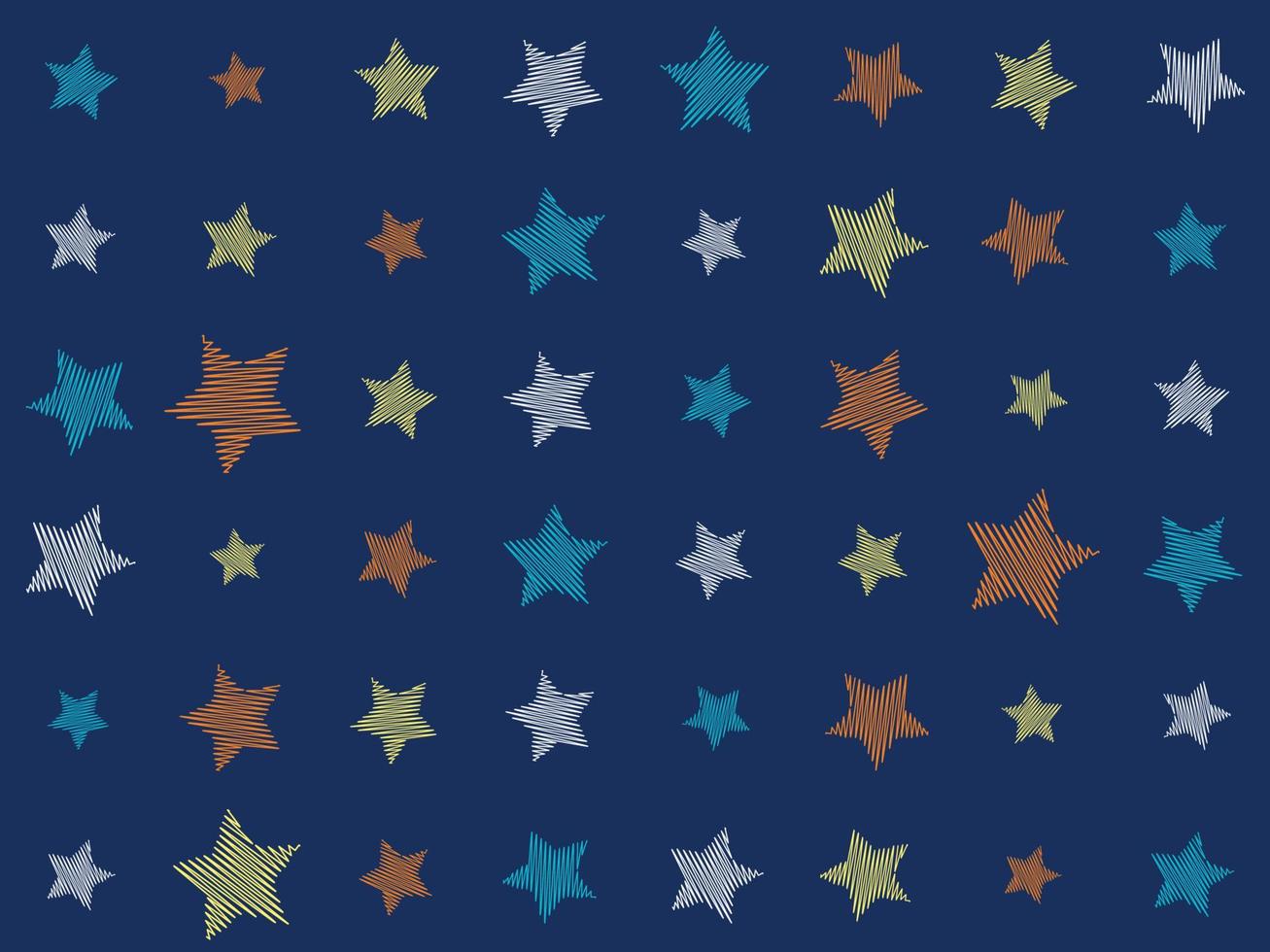 Star pattern Freehand Sketch Drawing Aztec fabrics Seamless Pattern Design Uzbek ikat-traditional silk product in Uzbekistan and Central Asia, vector