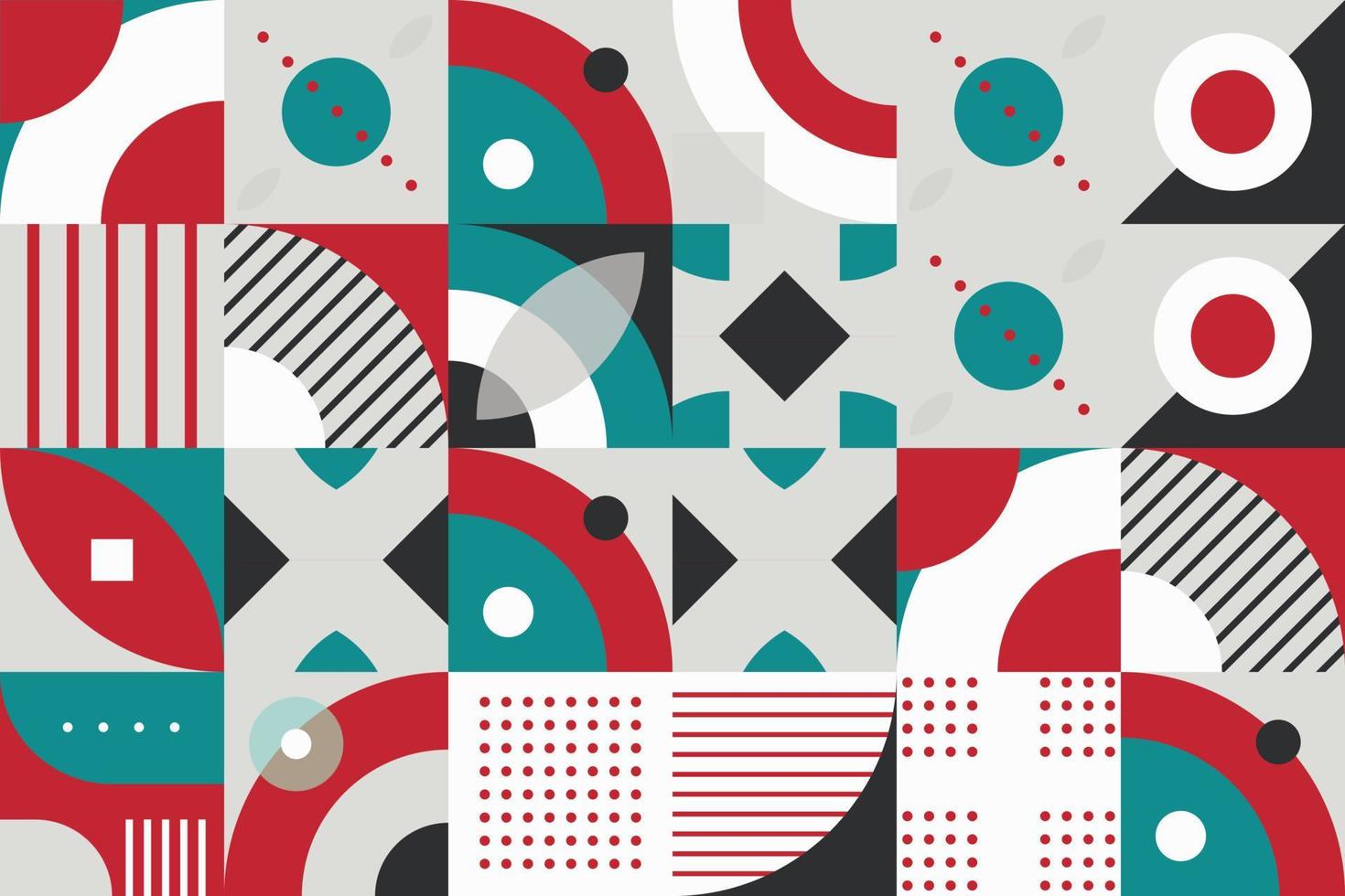 Modern Cover book geometry shapes seamless pattern It consists of a polyhedron such as a circle square triangle Used in the textile industry, fabric pattern, paper, wallpaper, book cover vector