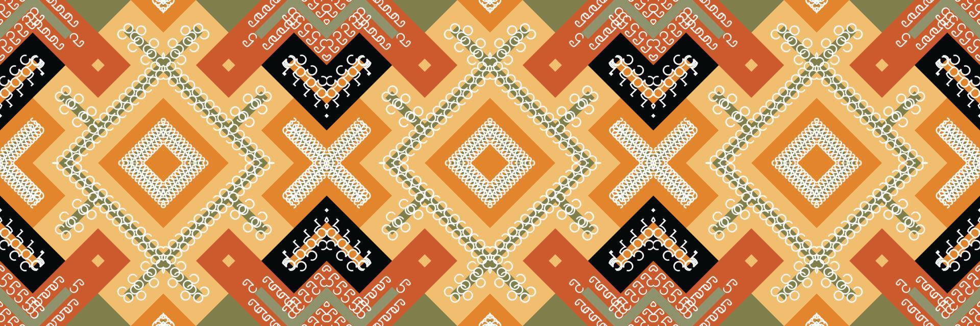 Ikat Seamless Pattern  ikat stripes batik textile seamless pattern digital vector design for Print saree Kurti Borneo Fabric border brush symbols swatches party wear