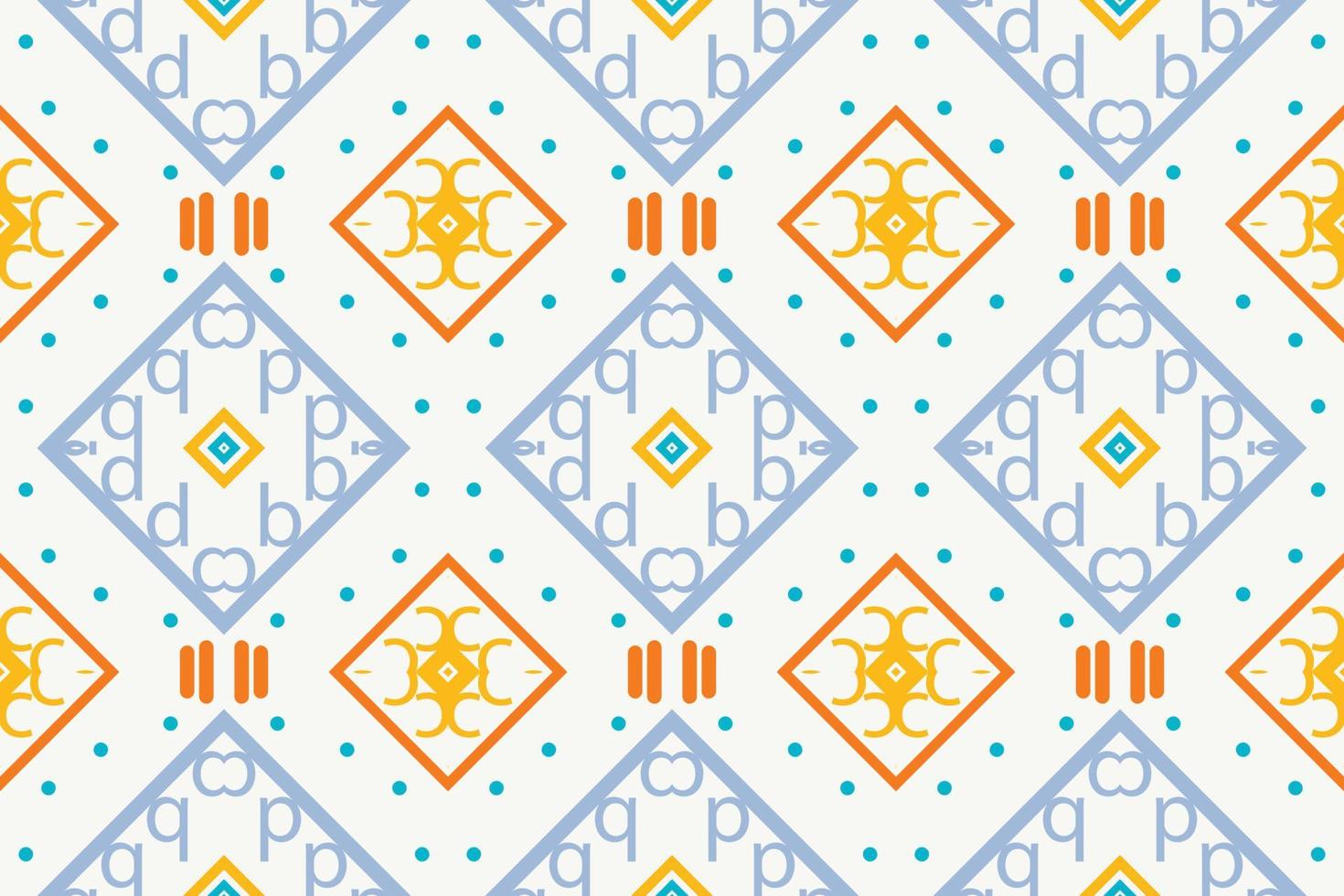 Ethnic Aztec Ikat Seamless Pattern Textile ikat fabric seamless pattern digital vector design for Print saree Kurti Borneo Fabric Aztec brush symbols swatches designer