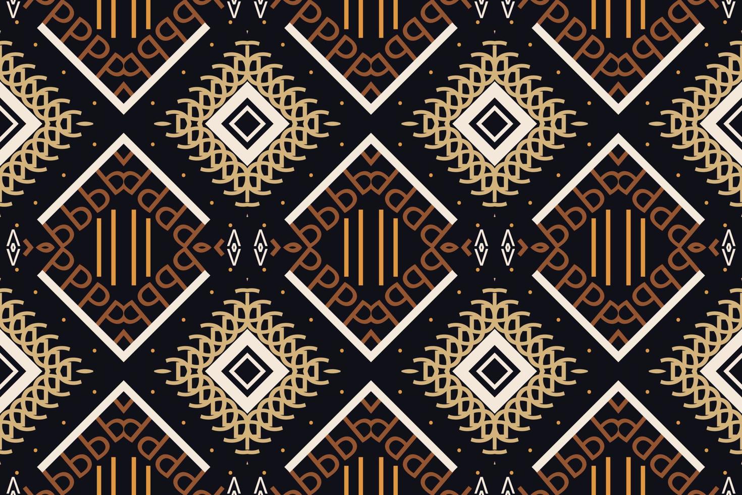 Ethnic Pattern. Ikat Seamless folk embroidery,traditional pattern design It is a pattern created by combining geometric shapes. Design for print. Using in the fashion industry. vector