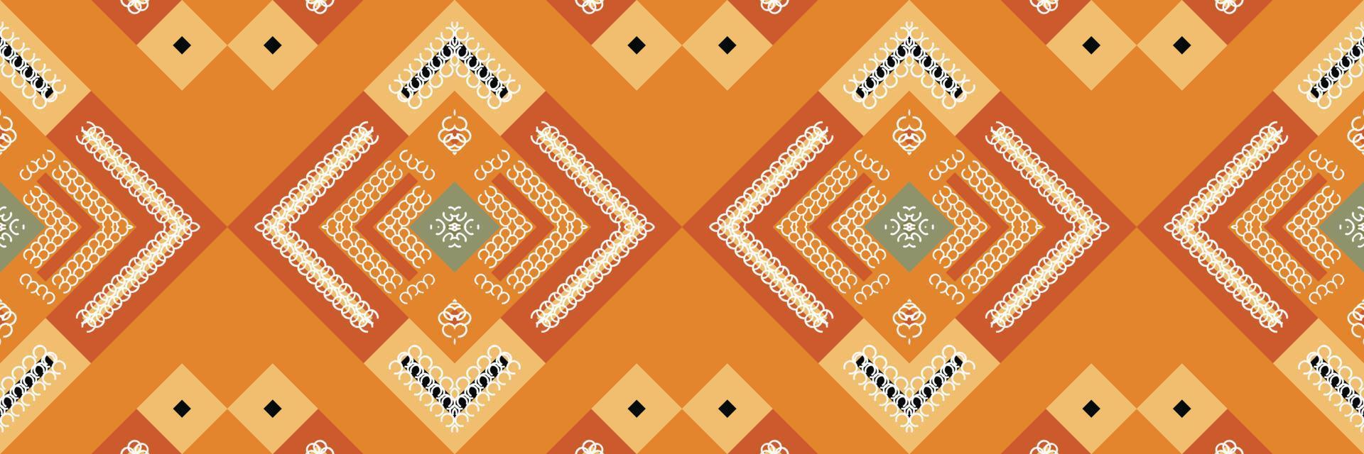 Ethnic Aztec Ikat Seamless Pattern Textile African ikat seamless pattern digital vector design for Print saree Kurti Borneo Fabric Aztec brush symbols swatches stylish