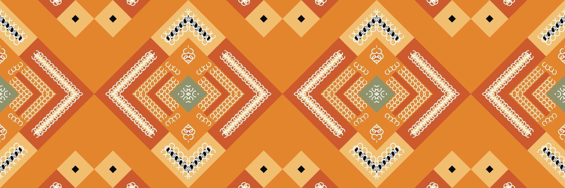 Ethnic Aztec Ikat Seamless Pattern Textile African ikat seamless pattern digital vector design for Print saree Kurti Borneo Fabric Aztec brush symbols swatches stylish